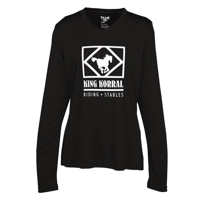 Custom Zone Performance Long Sleeve Tee - Ladies' - Screen