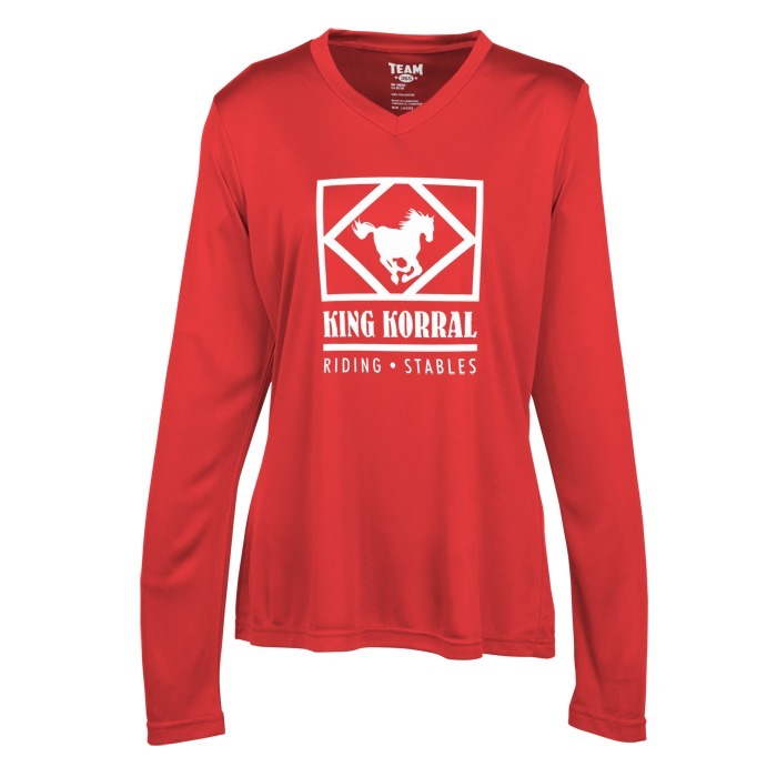 Custom Zone Performance Long Sleeve Tee - Ladies' - Screen