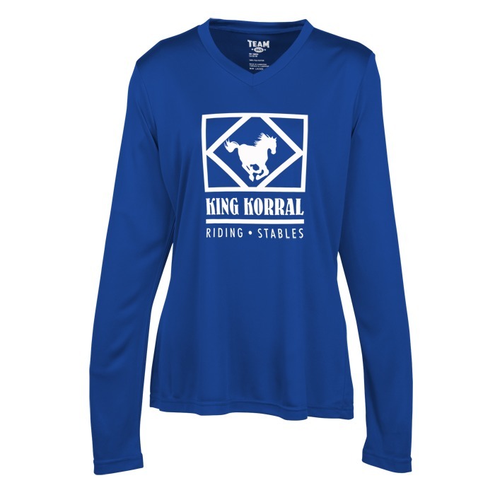 Custom Zone Performance Long Sleeve Tee - Ladies' - Screen
