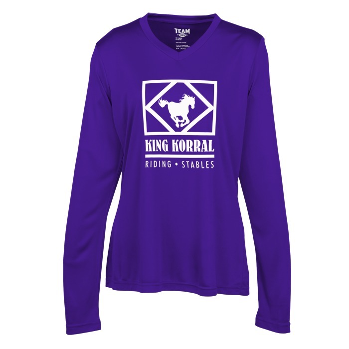 Custom Zone Performance Long Sleeve Tee - Ladies' - Screen