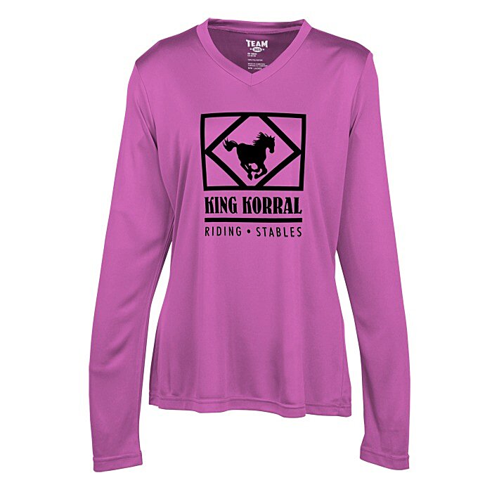 Custom Zone Performance Long Sleeve Tee - Ladies' - Screen