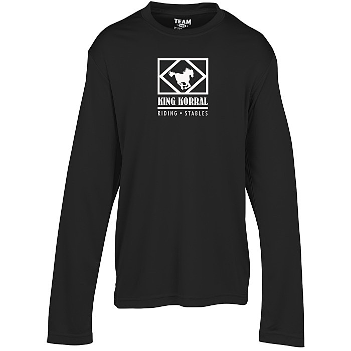 Custom Zone Performance Long Sleeve Tee - Youth - Screen