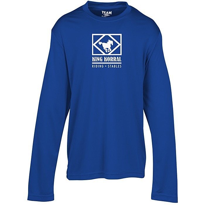 Custom Zone Performance Long Sleeve Tee - Youth - Screen