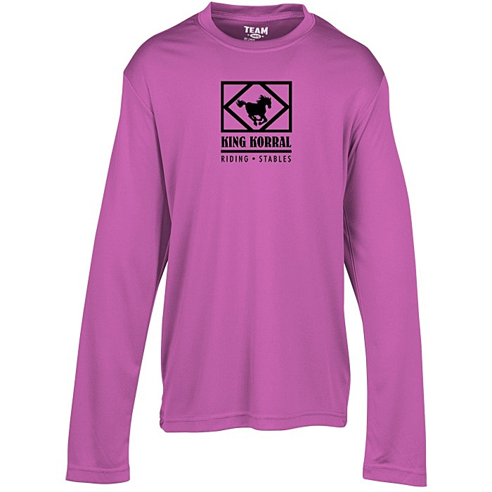 Custom Zone Performance Long Sleeve Tee - Youth - Screen