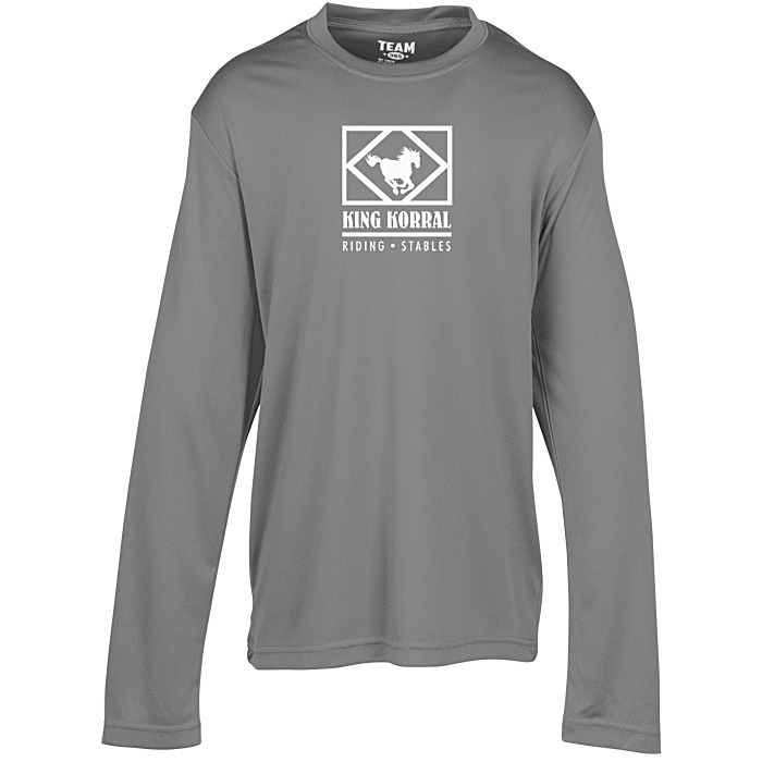 Custom Zone Performance Long Sleeve Tee - Youth - Screen