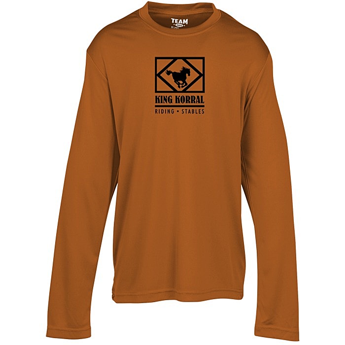 Custom Zone Performance Long Sleeve Tee - Youth - Screen