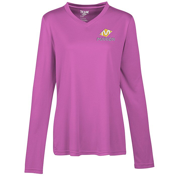 Custom Zone Performance Long Sleeve Tee - Ladies' - Embroidered