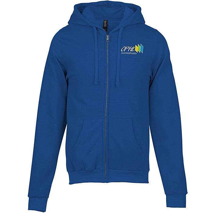 Custom M&O Knits Cotton Blend Full-Zip Sweatshirt - Embroidered