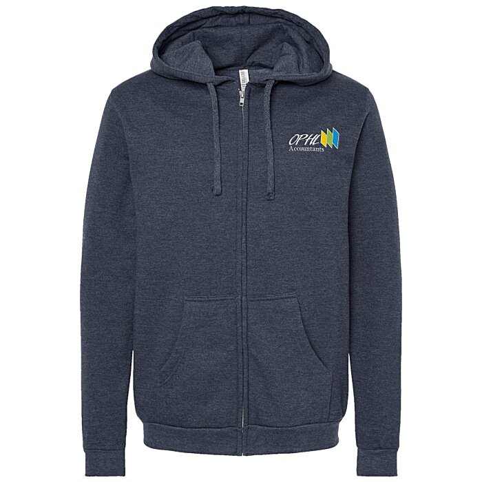 Custom M&O Knits Cotton Blend Full-Zip Sweatshirt - Embroidered