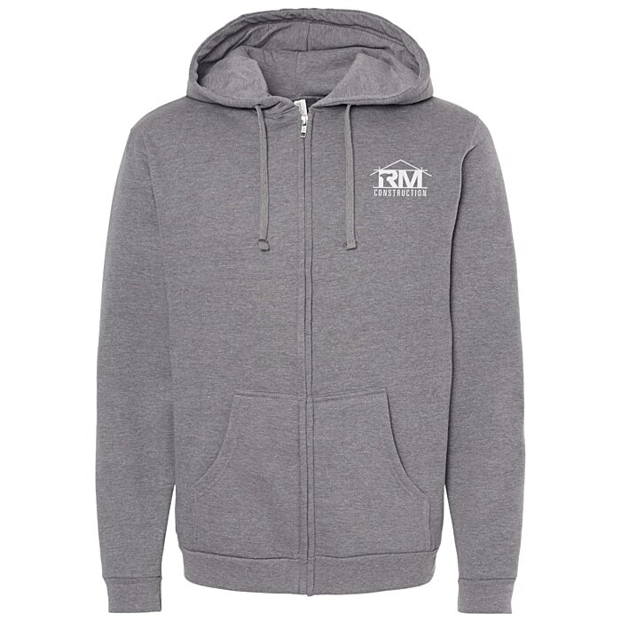 Custom M&O Knits Cotton Blend Full-Zip Sweatshirt - Screen