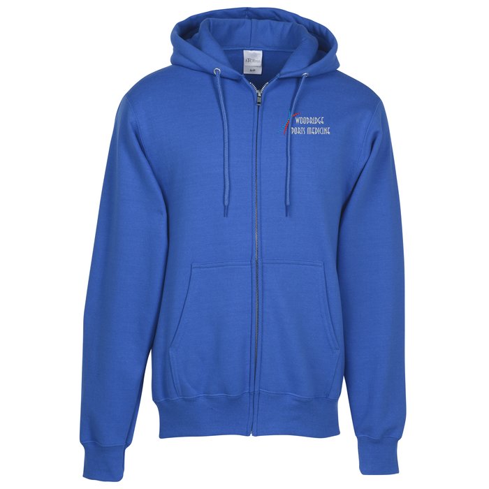 Custom Everyday Full-Zip Hooded Sweatshirt - Embroidered