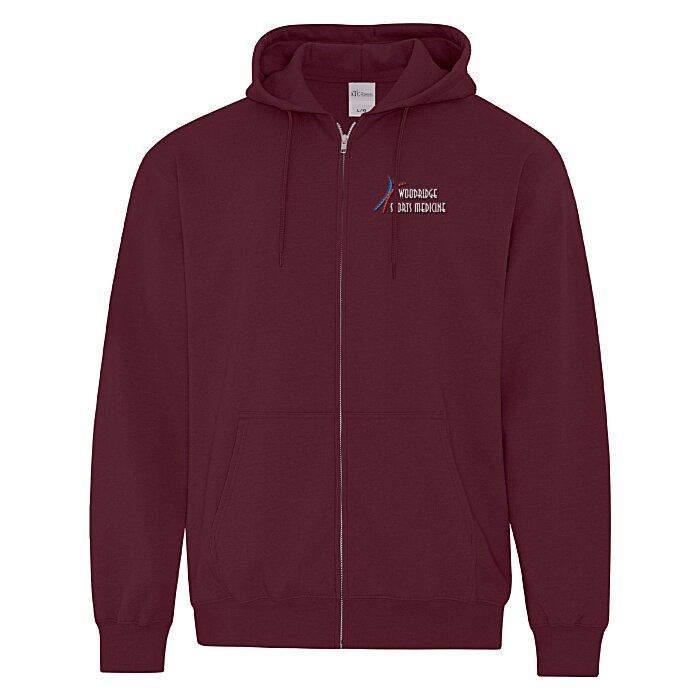 Custom Everyday Full-Zip Hooded Sweatshirt - Embroidered