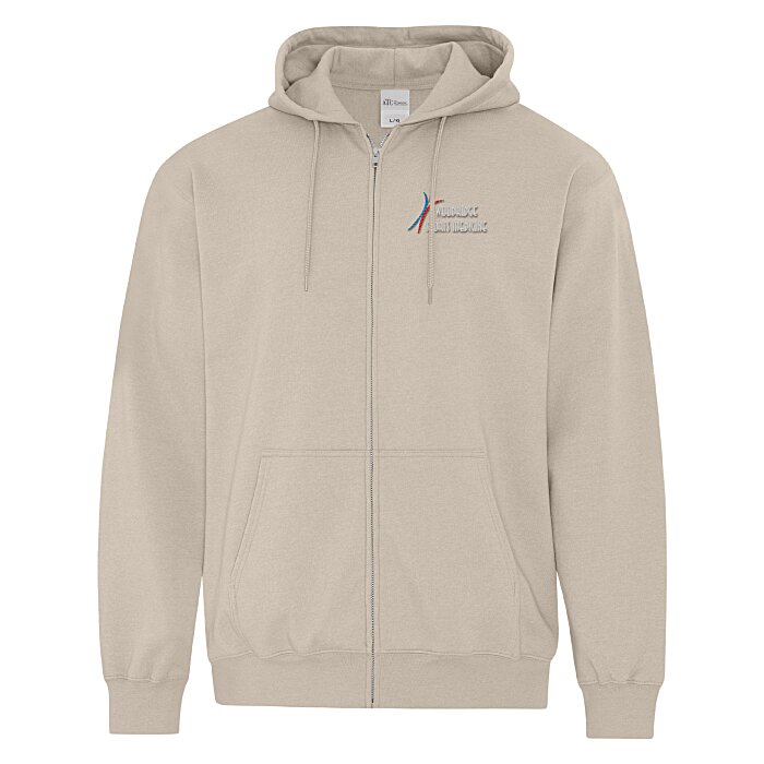 Custom Everyday Full-Zip Hooded Sweatshirt - Embroidered