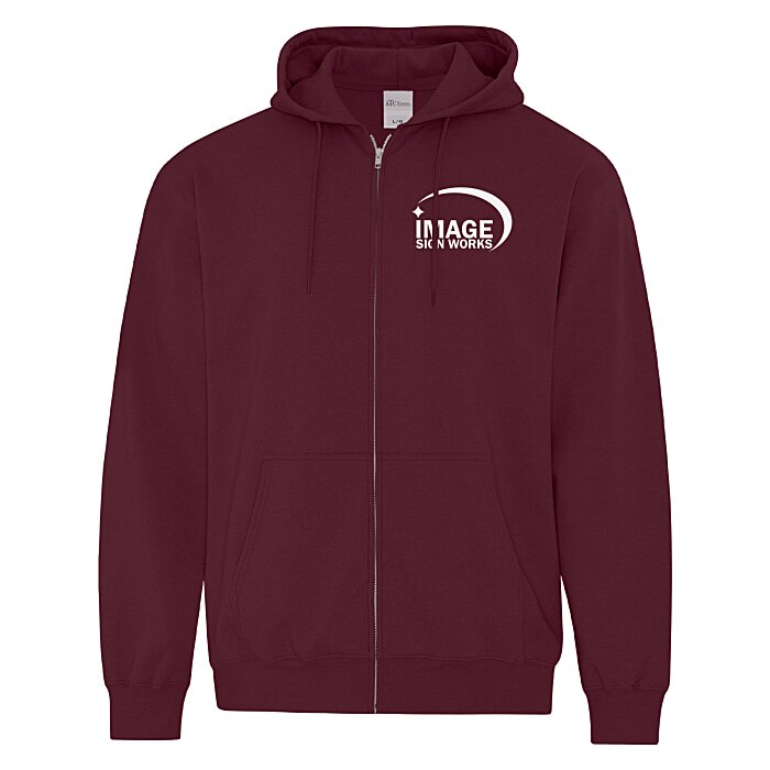 Custom Everyday Full-Zip Hooded Sweatshirt - Screen