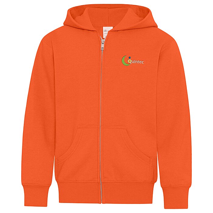 Custom Everyday Full-Zip Hooded Sweatshirt - Youth - Embroidered