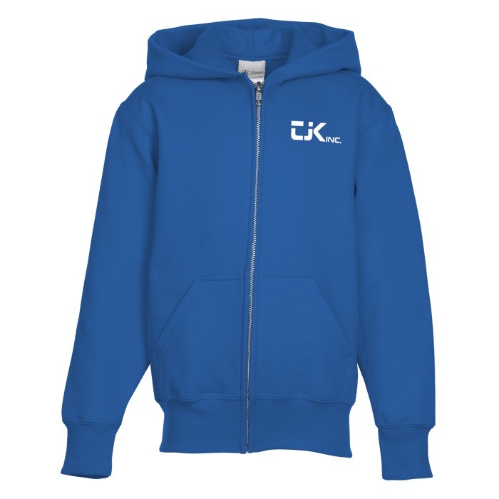 Custom Everyday Full-Zip Hooded Sweatshirt - Youth - Screen