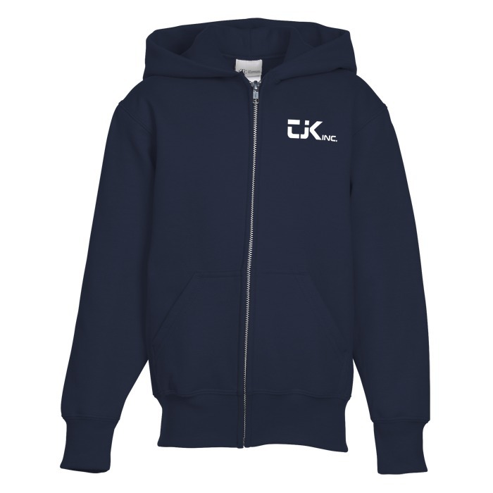 Custom Everyday Full-Zip Hooded Sweatshirt - Youth - Screen