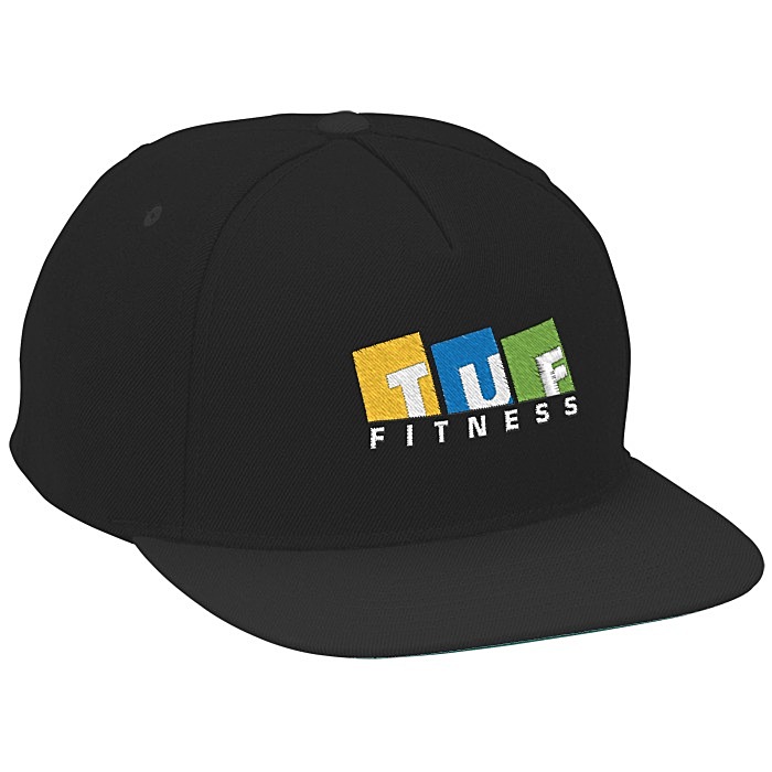 Custom Yupoong Five Panel Wool Blend Snapback Cap