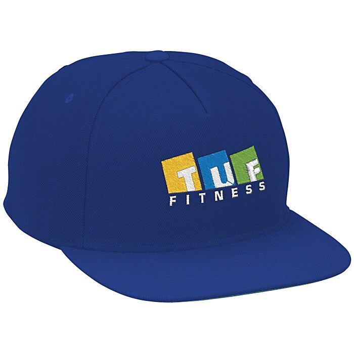 Custom Yupoong Five Panel Wool Blend Snapback Cap