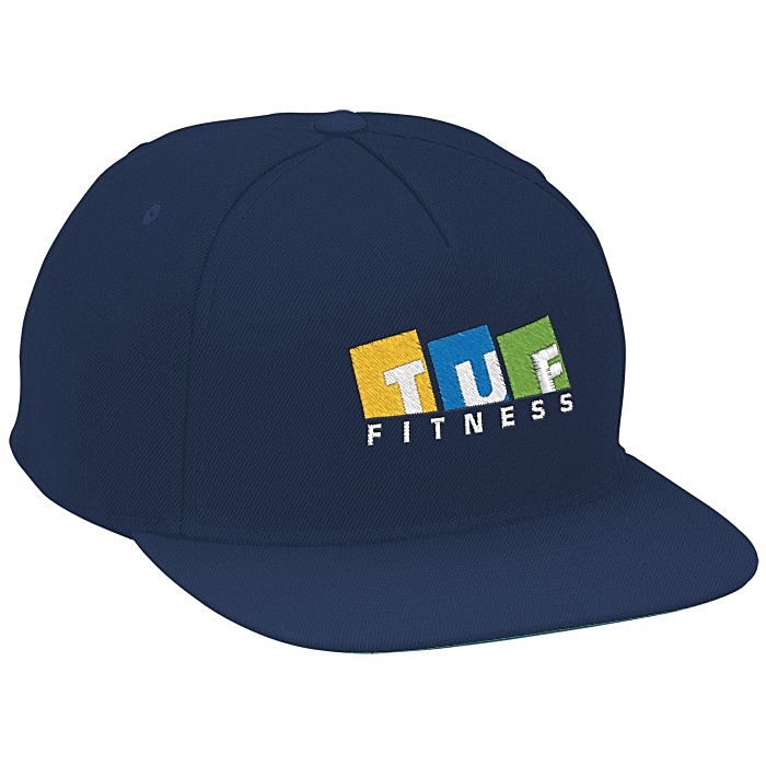 Custom Yupoong Five Panel Wool Blend Snapback Cap