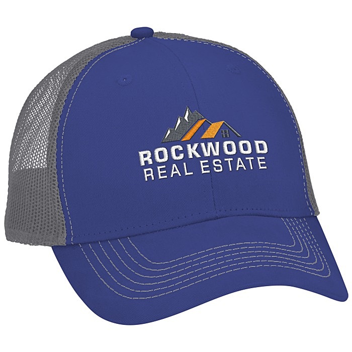 Custom Colourblocked Twill Meshback Cap