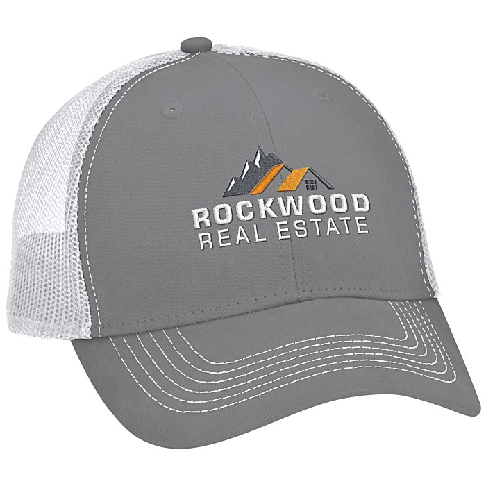 Custom Colourblocked Twill Meshback Cap