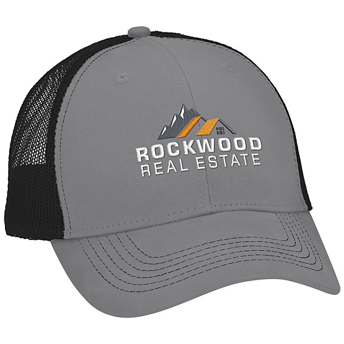 Custom Colourblocked Twill Meshback Cap