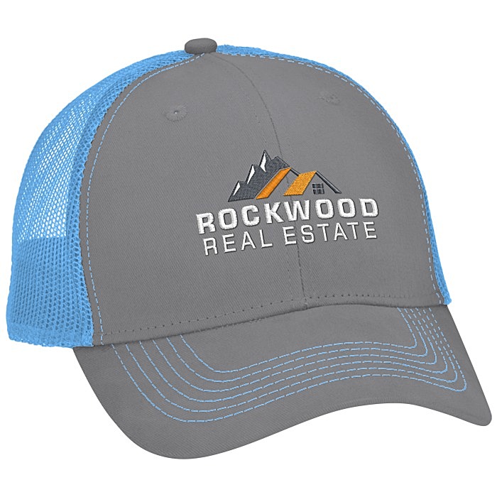 Custom Colourblocked Twill Meshback Cap