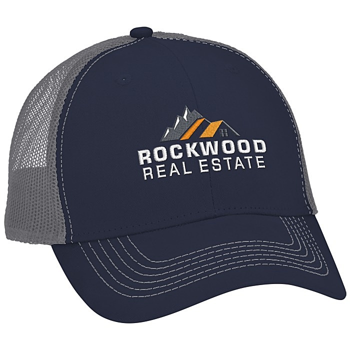 Custom Colourblocked Twill Meshback Cap