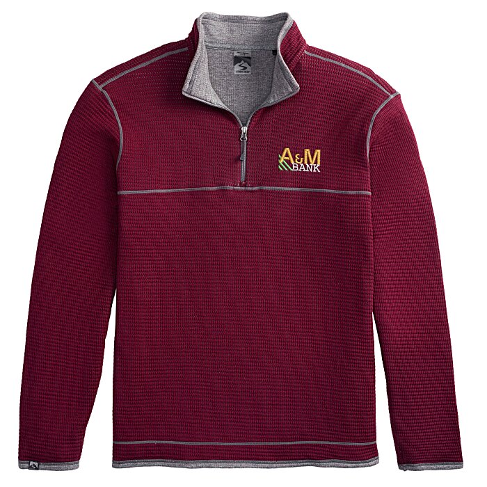 Custom Storm Creek Jarret Waffle Knit 1/4-Zip Fleece - Men's