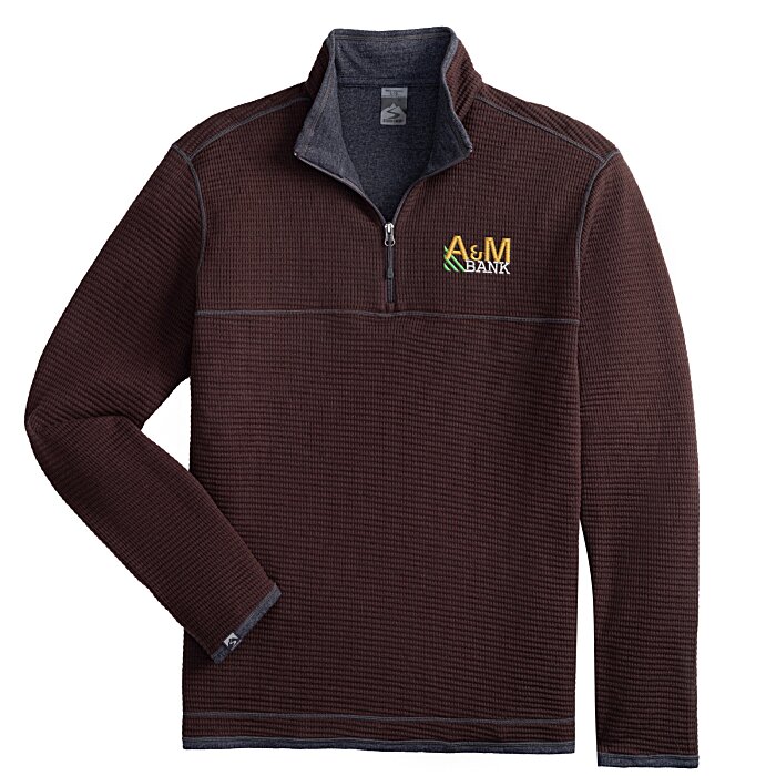 Custom Storm Creek Jarret Waffle Knit 1/4-Zip Fleece - Men's