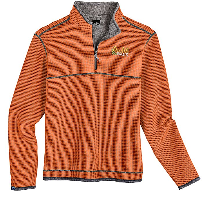 Custom Storm Creek Jarret Waffle Knit 1/4-Zip Fleece - Men's