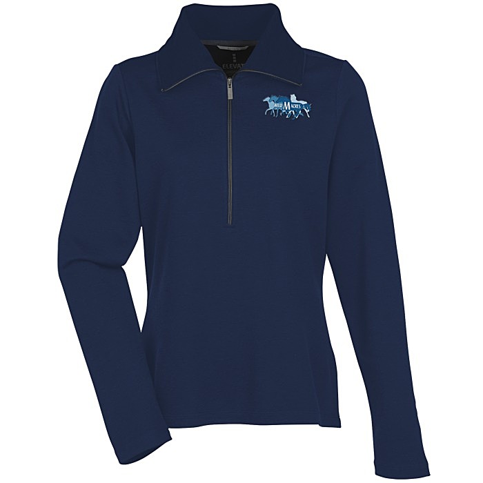 Custom Stratton Wool Blend 1/2-Zip Knit Pullover - Ladies' - 24 hr