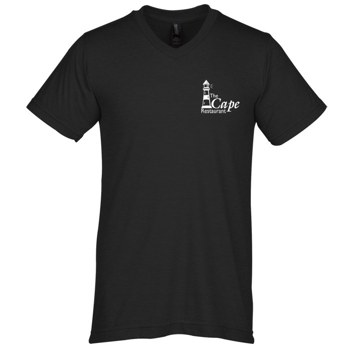 Custom M&O Fine Blend V-Neck T-Shirt - Men's - Screen