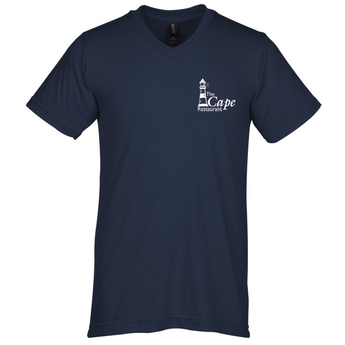 Custom M&O Fine Blend V-Neck T-Shirt - Men's - Screen