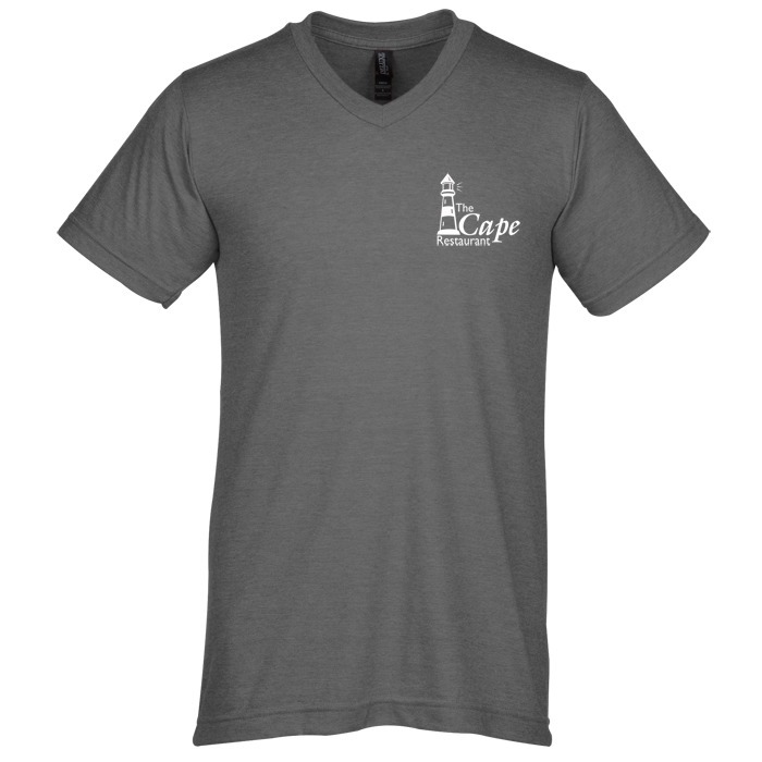 Custom M&O Fine Blend V-Neck T-Shirt - Men's - Screen