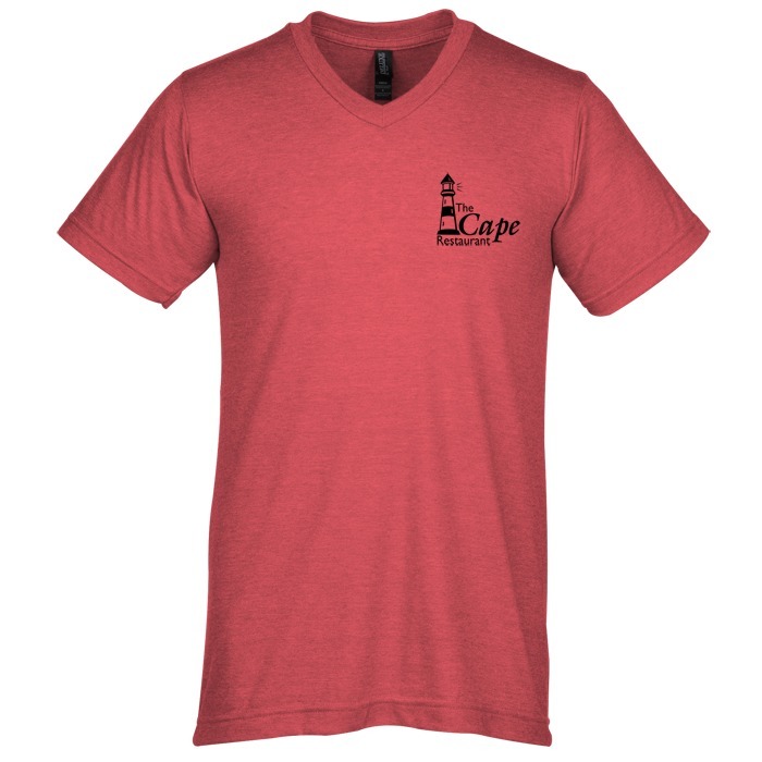 Custom M&O Fine Blend V-Neck T-Shirt - Men's - Screen
