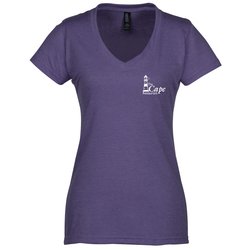 Custom M&O Fine Blend V-Neck T-Shirt - Ladies' - Screen