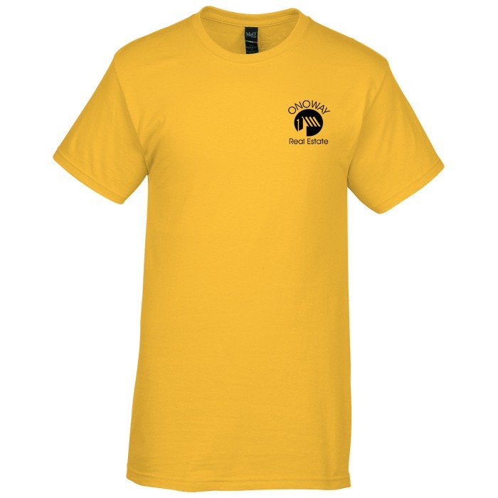 Custom M&O Gold Soft Touch T-Shirt - Colours - Screen