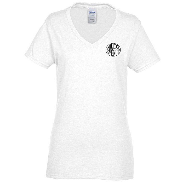 Custom Gildan Heavy Cotton V-Neck T-Shirt - Ladies' - Screen