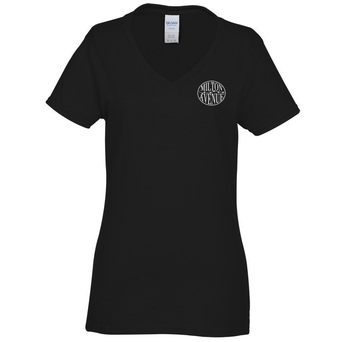 Custom Gildan Heavy Cotton V-Neck T-Shirt - Ladies' - Screen