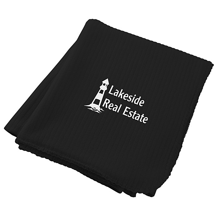 Custom Ribbed Fleece Blanket