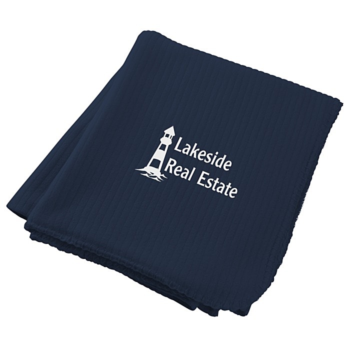 Custom Ribbed Fleece Blanket
