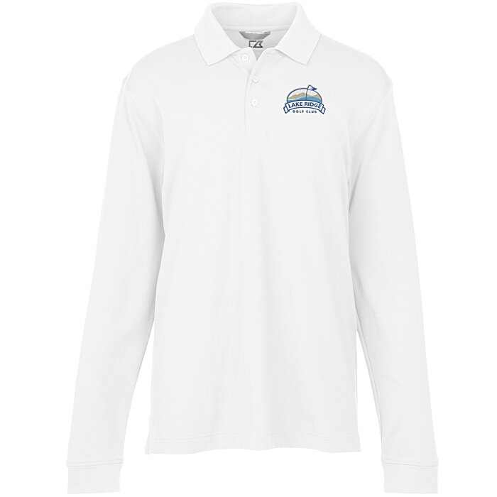 Custom Cutter & Buck Advantage Long Sleeve Polo - Men's