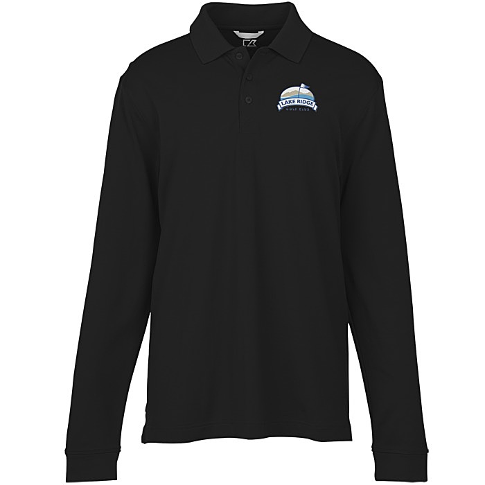 Custom Cutter & Buck Advantage Long Sleeve Polo - Men's