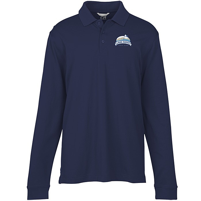 Custom Cutter & Buck Advantage Long Sleeve Polo - Men's