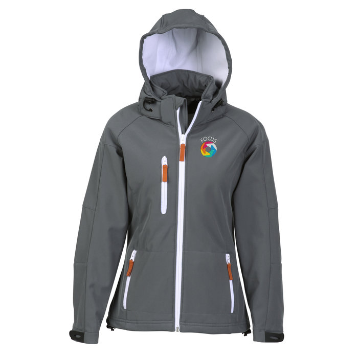 Custom Tulsa Hooded Bonded Soft Shell Jacket - Ladies'