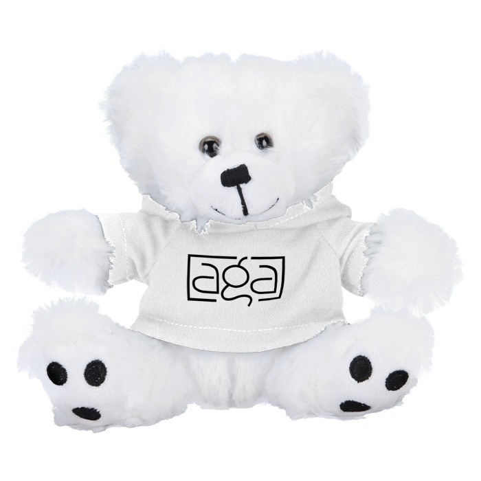 Custom Little Paw Bear with Hoodie - White