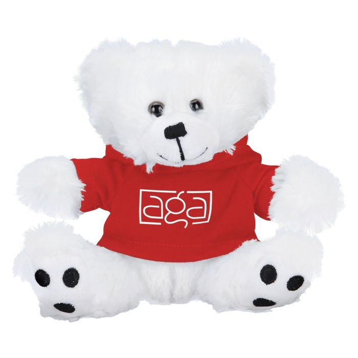 Custom Little Paw Bear with Hoodie - White