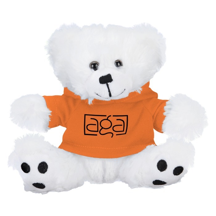 Custom Little Paw Bear with Hoodie - White